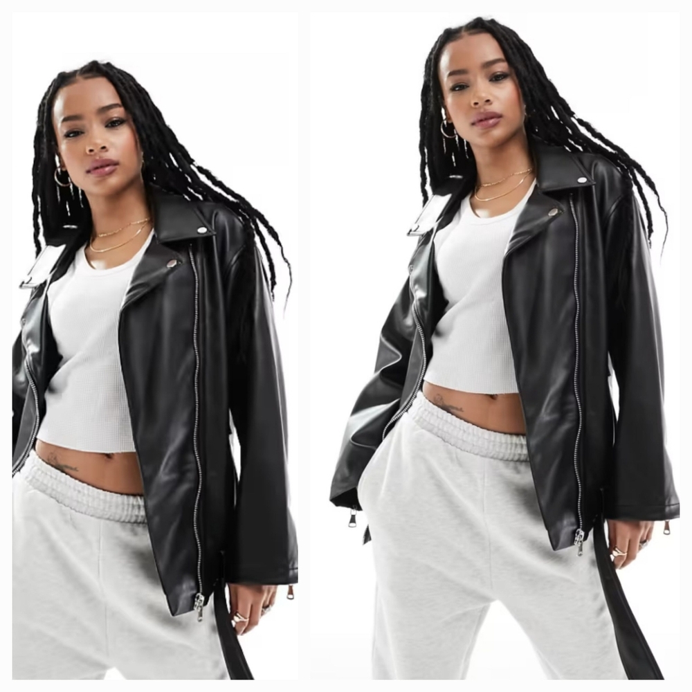 ASOS Oversized Moto Jacket - Picture 8 of 15